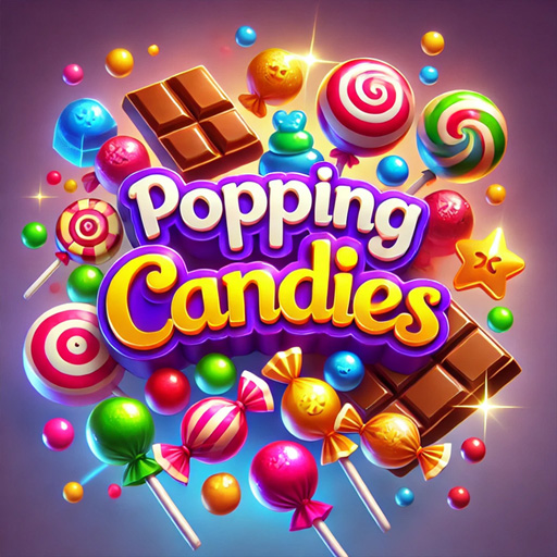 Popping Candies match-3 board with colorful candies